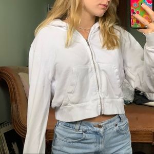 White Brandy Melville zip up